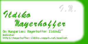 ildiko mayerhoffer business card